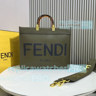 Replica Fend-i Sunshine Army Green Tote Bag Large Size